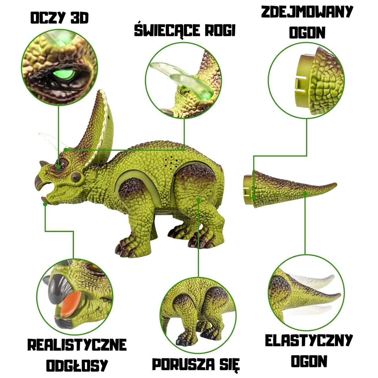 WOOPIE Nuotoliniu būdu valdomas dinozauras RC robotas Triceratopsas 10 WOOPIE Nuotoliniu būdu valdomas dinozauras RC robotas Triceratopsas 10