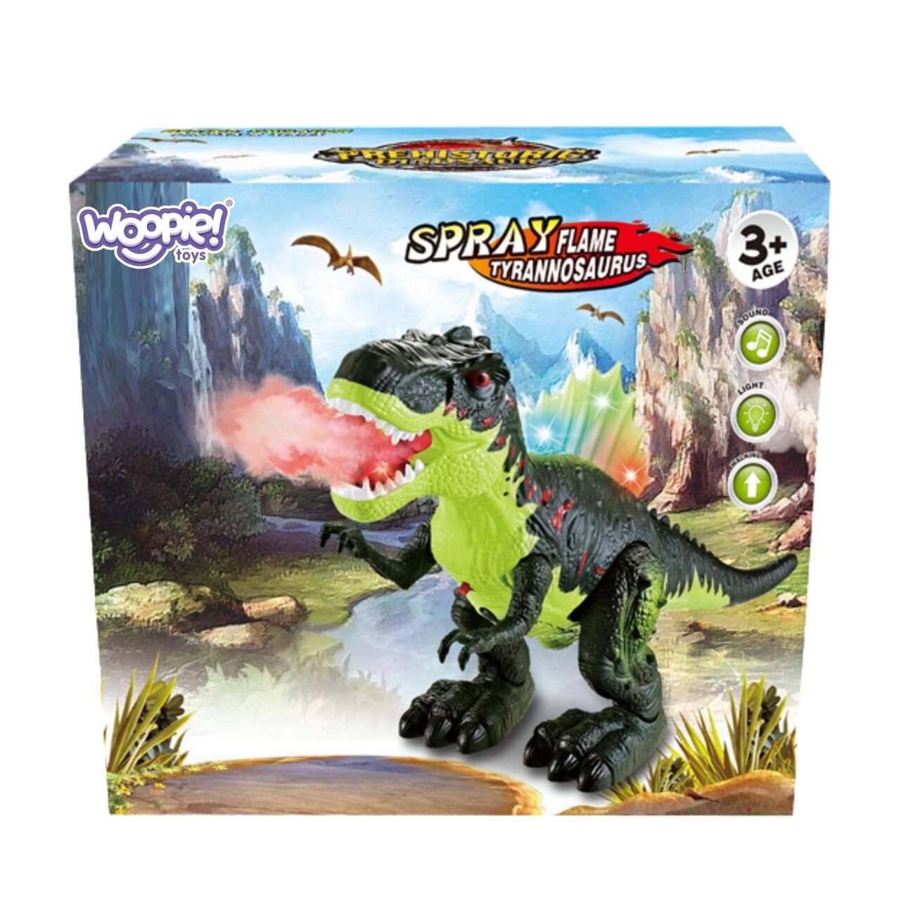 WOOPIE Vaikštantis dinozauras Tyrannosaurus Rex šviesos ir garso efektai 5