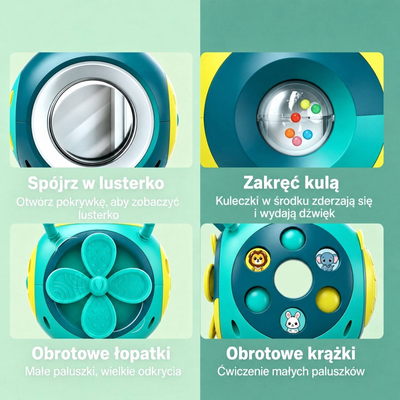 Woopie Interaktyvus edukacinis Montessori kamuolys su pianinu 2 Woopie Interaktyvus edukacinis Montessori kamuolys su pianinu 2