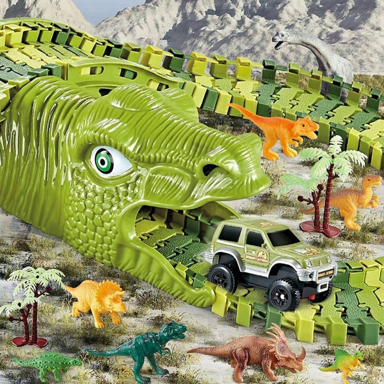 WOOPIE Automobilių trasa XXL Dinozaurai 240 el. 5 WOOPIE Automobilių trasa XXL Dinozaurai 240 el. 5