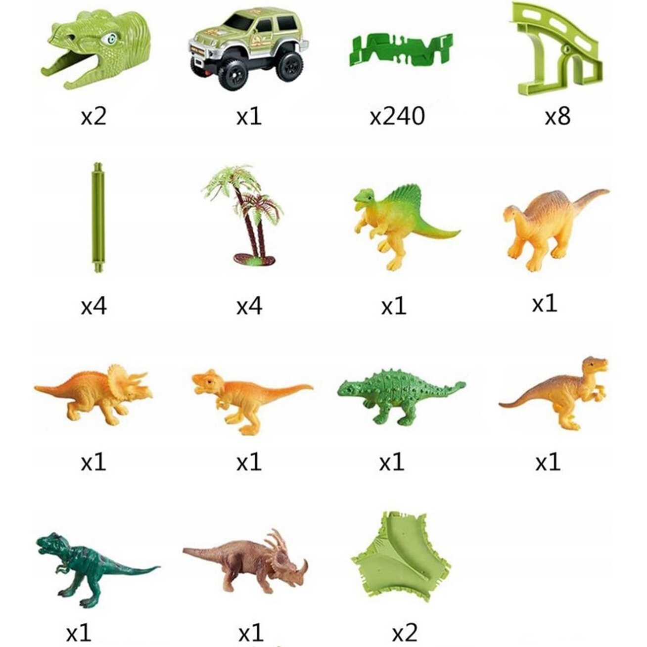 WOOPIE Automobilių trasa XXL Dinozaurai 240 el. 6