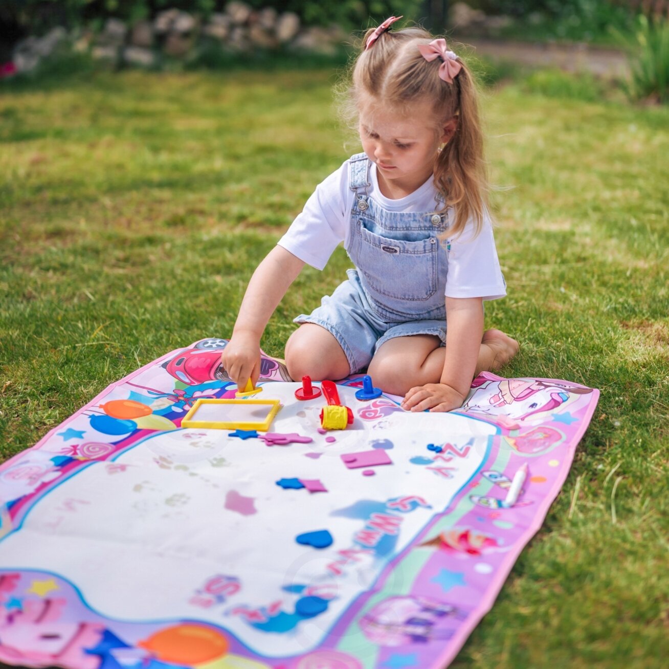 WOOPIE vandens piešimo kilimėlis 2in1 XXL 100x70cm šviečia tamsoje 4