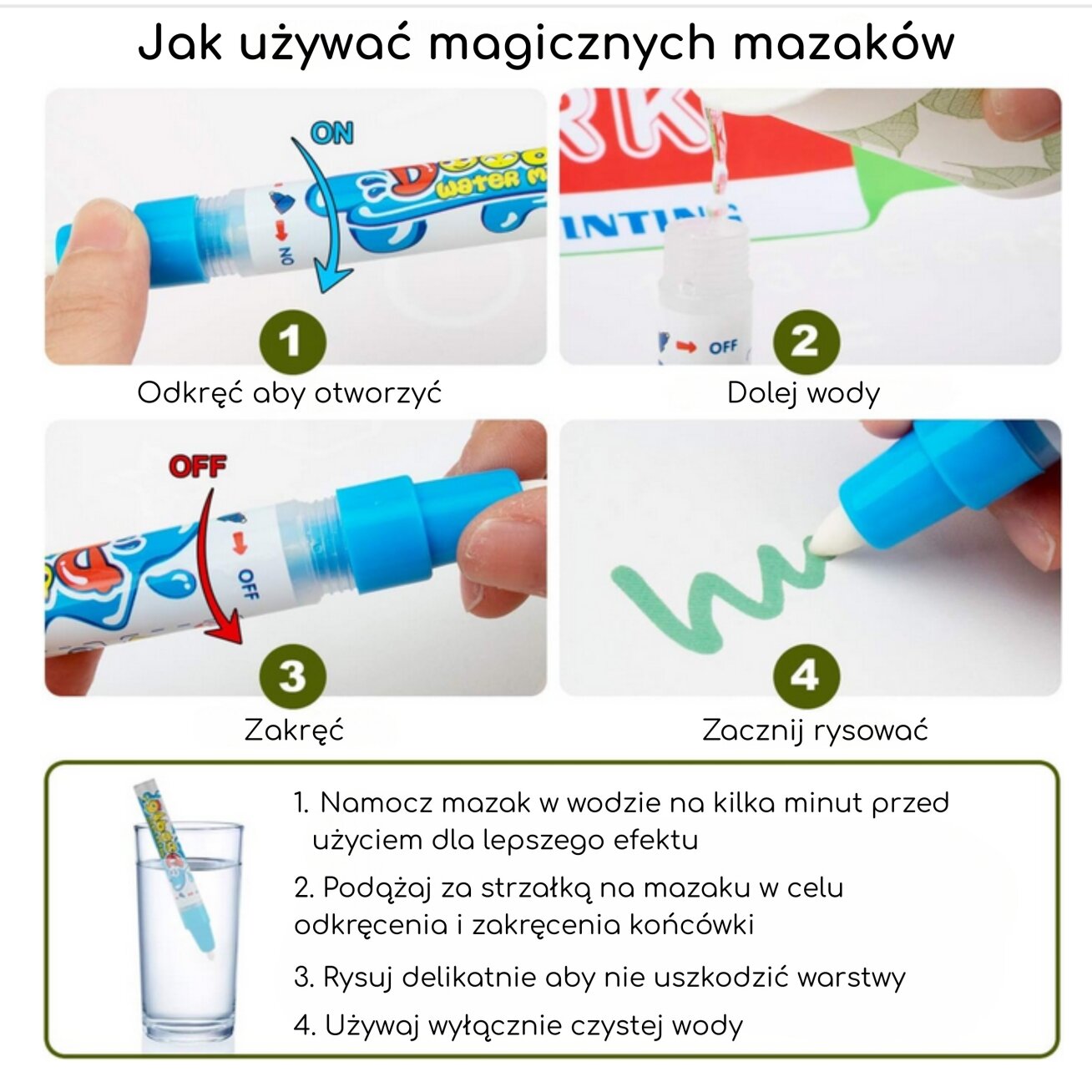 WOOPIE Vandens kilimėlis piešimui 2in1 XXL Dvipusis Gyvūnai 4 WOOPIE Vandens kilimėlis piešimui 2in1 XXL Dvipusis Gyvūnai 4