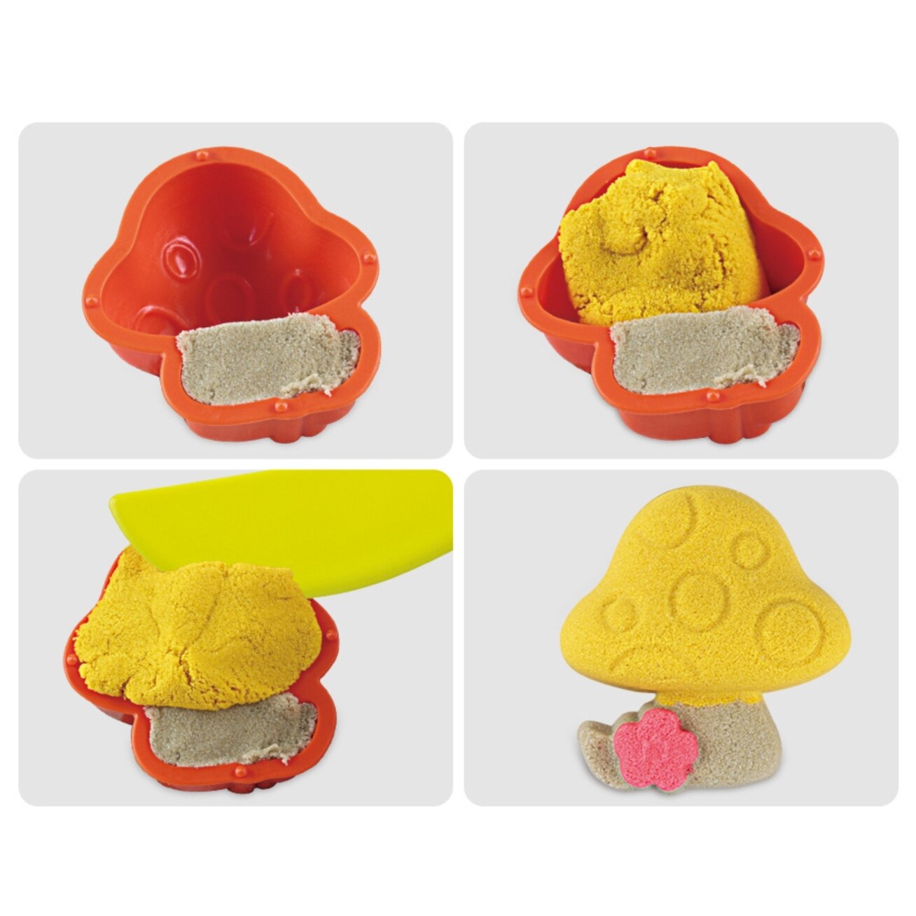 WOOPIE Kinetinis smėlis 0,8 kg rinkinys krepšelyje su formelėmis + / 12 WOOPIE Kinetinis smėlis 0,8 kg rinkinys krepšelyje su formelėmis + / 12