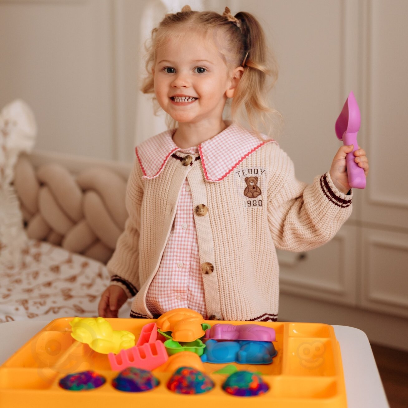 WOOPIE Kinetinis smėlis 1,2 kg rinkinys XL ZOO su padėklu ir formelėmis 5 WOOPIE Kinetinis smėlis 1,2 kg rinkinys XL ZOO su padėklu ir formelėmis 5