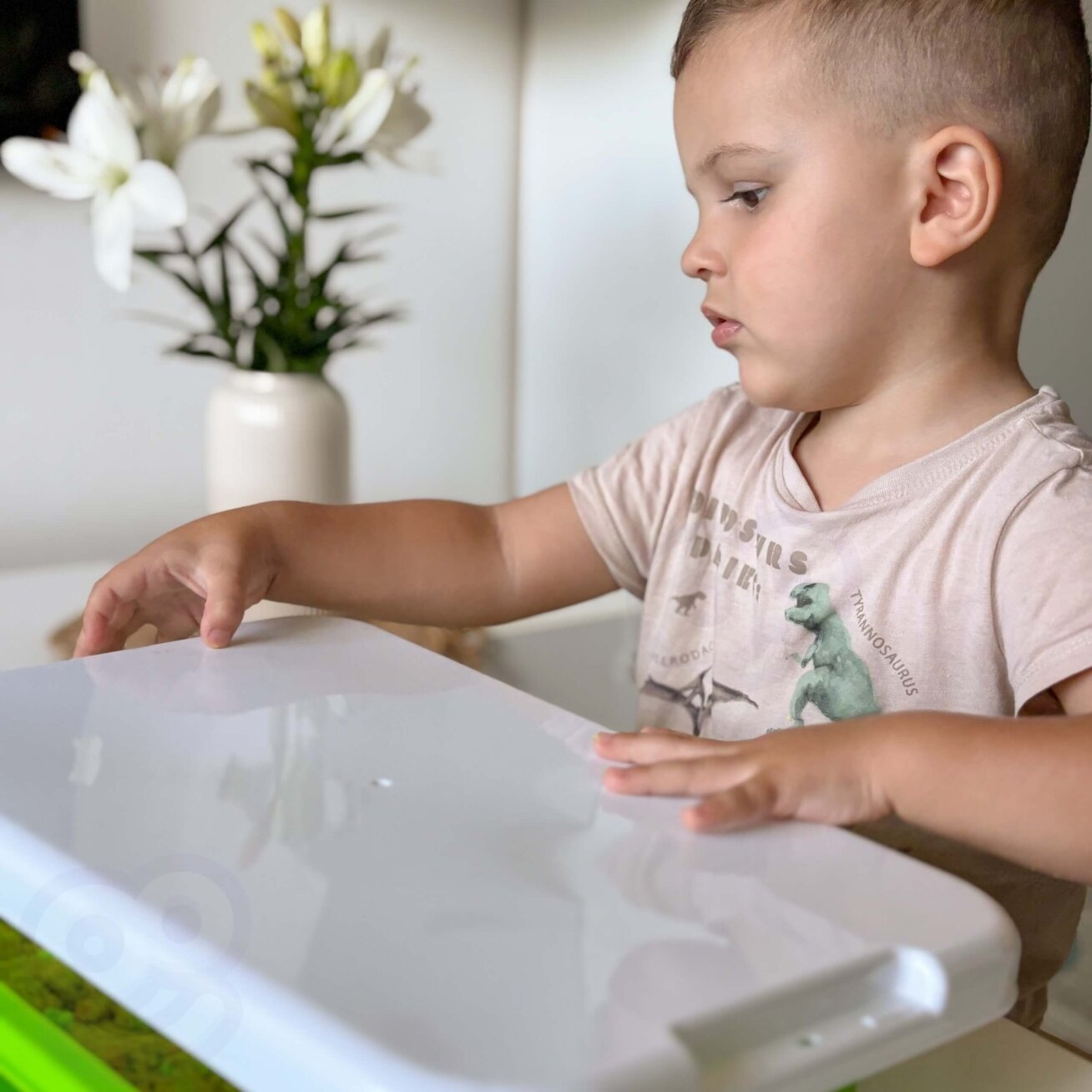 WOOPIE Kinetinis smėlis 1,5 kg XXL rinkinys ZOO Safari staliukas su formelėmis 9