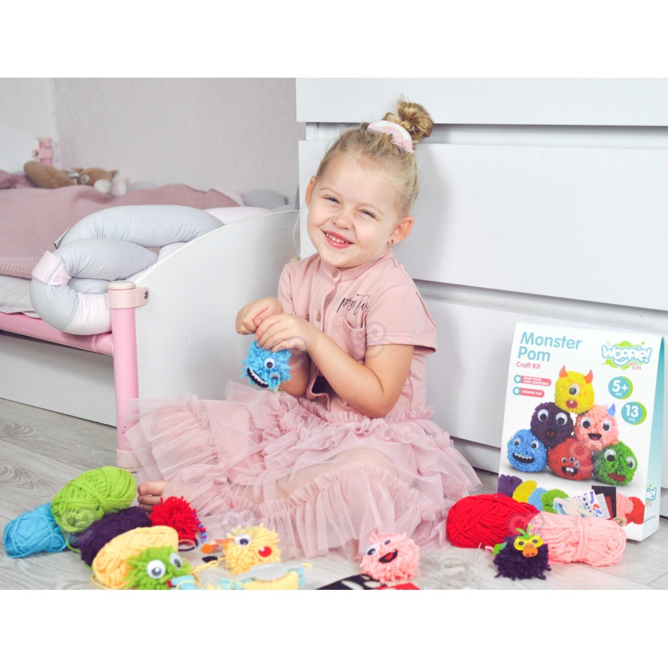 WOOPIE ART&FUN Kūrybinis rinkinys Pasigamink Monstriuką Monster Pom 3 WOOPIE ART&FUN Kūrybinis rinkinys Pasigamink Monstriuką Monster Pom 3