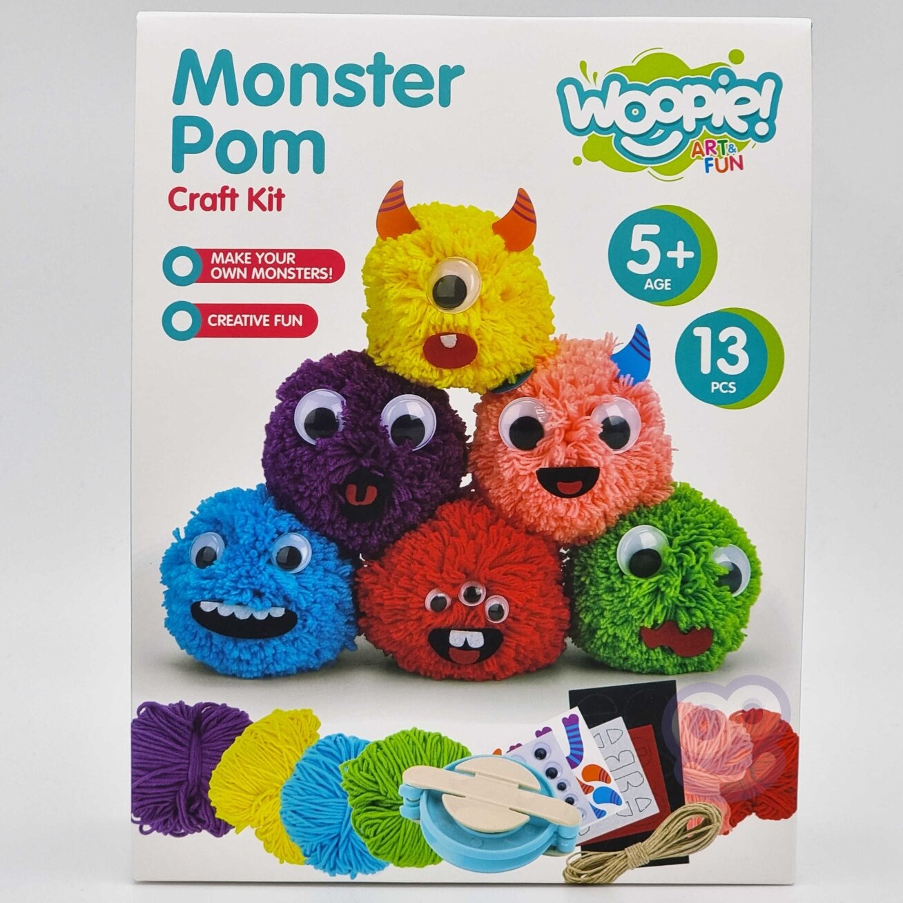WOOPIE ART&FUN Kūrybinis rinkinys Pasigamink Monstriuką Monster Pom 18 WOOPIE ART&FUN Kūrybinis rinkinys Pasigamink Monstriuką Monster Pom 18