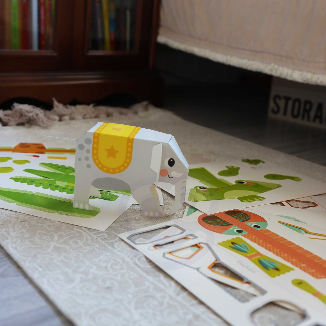 WOOPIE ART&FUN Kūrybinis rinkinys 3D origami „Pasidaryk pats“ 10 gyvūnėlių 4