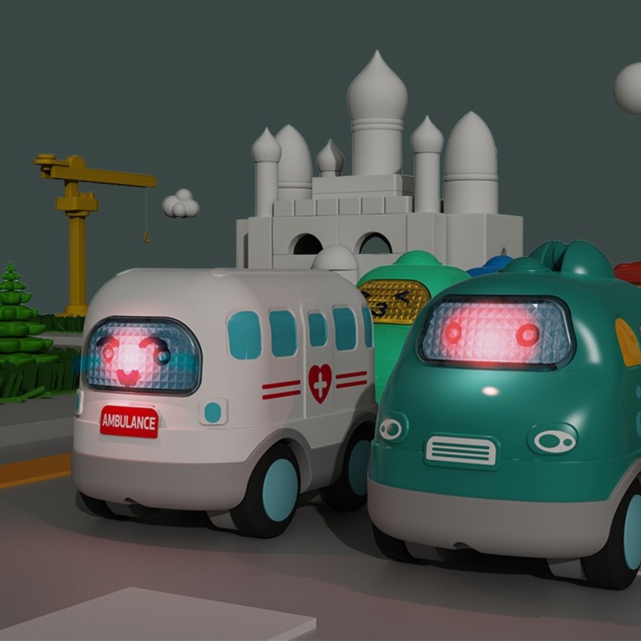 WOOPIE BABY Interaktyvus greitosios pagalbos automobilis Ambulansas Garso efektai Šviesos 2