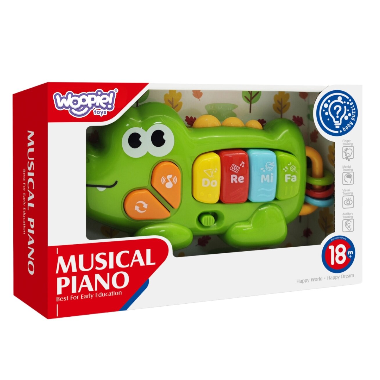 WOOPIE BABY Interaktyvus pianinas Krokodilas Muzikinės armonikėlės Garsai Šviesa 18m+ 3 WOOPIE BABY Interaktyvus pianinas Krokodilas Muzikinės armonikėlės Garsai Šviesa 18m+ 3