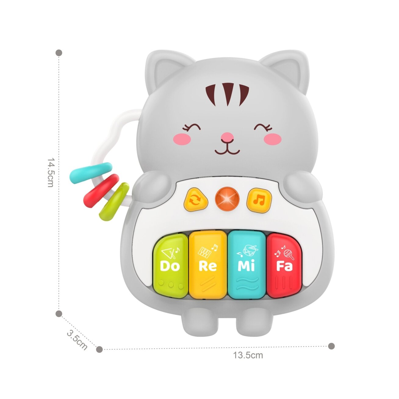WOOPIE BABY Interaktyvus pianinas Kačiukas Muzikiniai vargonėliai Garsai Šviesa 18m+ 2 WOOPIE BABY Interaktyvus pianinas Kačiukas Muzikiniai vargonėliai Garsai Šviesa 18m+ 2