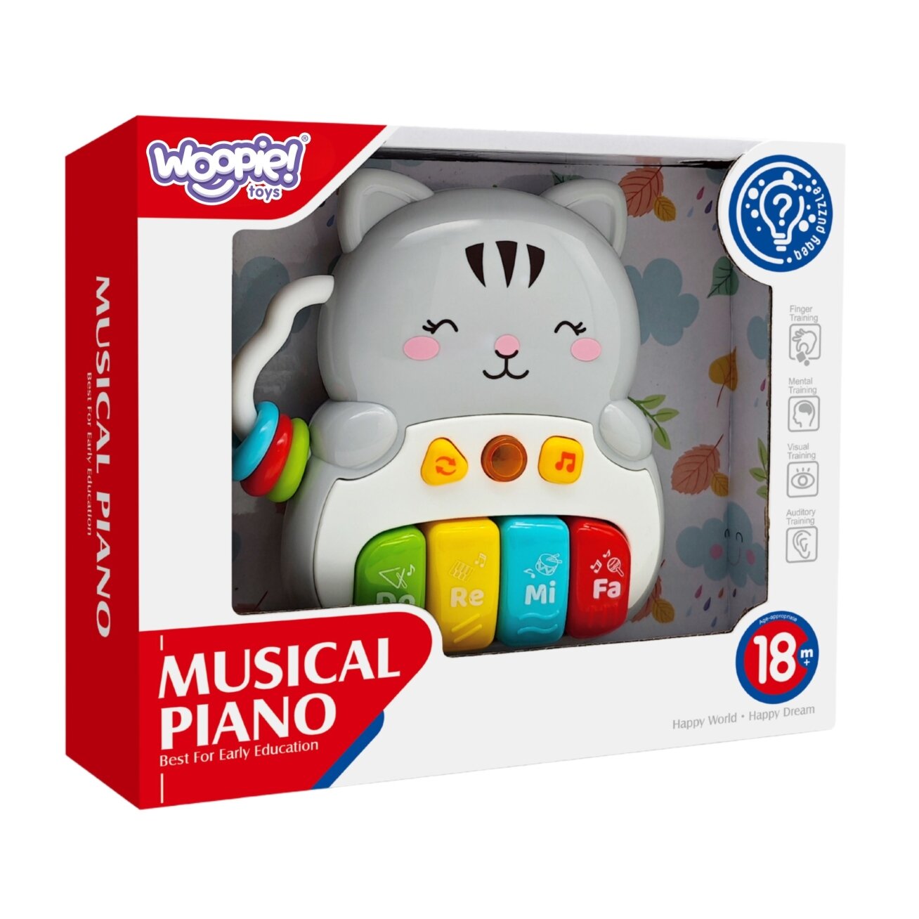 WOOPIE BABY Interaktyvus pianinas Kačiukas Muzikiniai vargonėliai Garsai Šviesa 18m+ 3 WOOPIE BABY Interaktyvus pianinas Kačiukas Muzikiniai vargonėliai Garsai Šviesa 18m+ 3