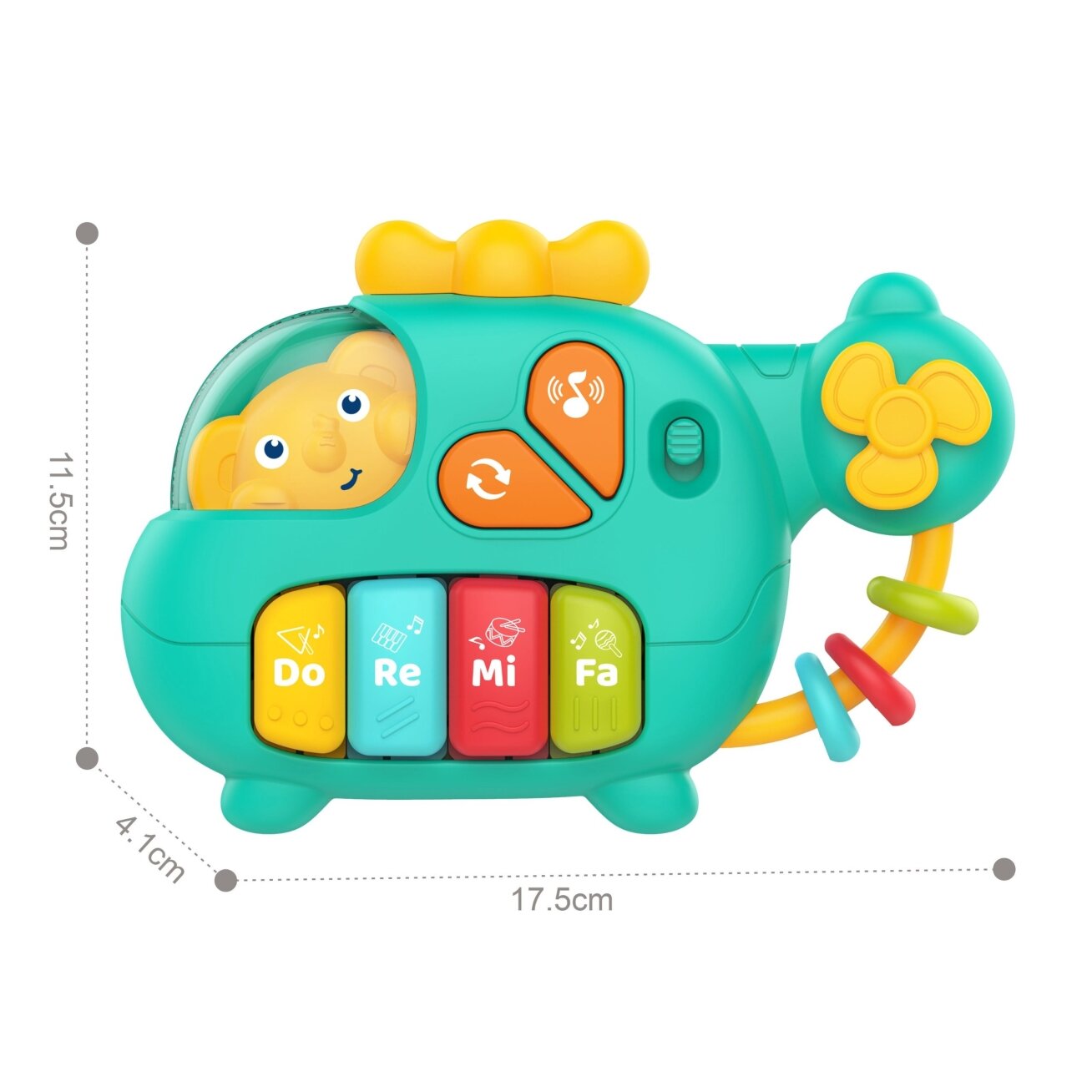 WOOPIE BABY Interaktyvus pianinas Sraigtasparnis Drambliukas Muzikiniai garsai 18m+ 2 WOOPIE BABY Interaktyvus pianinas Sraigtasparnis Drambliukas Muzikiniai garsai 18m+ 2