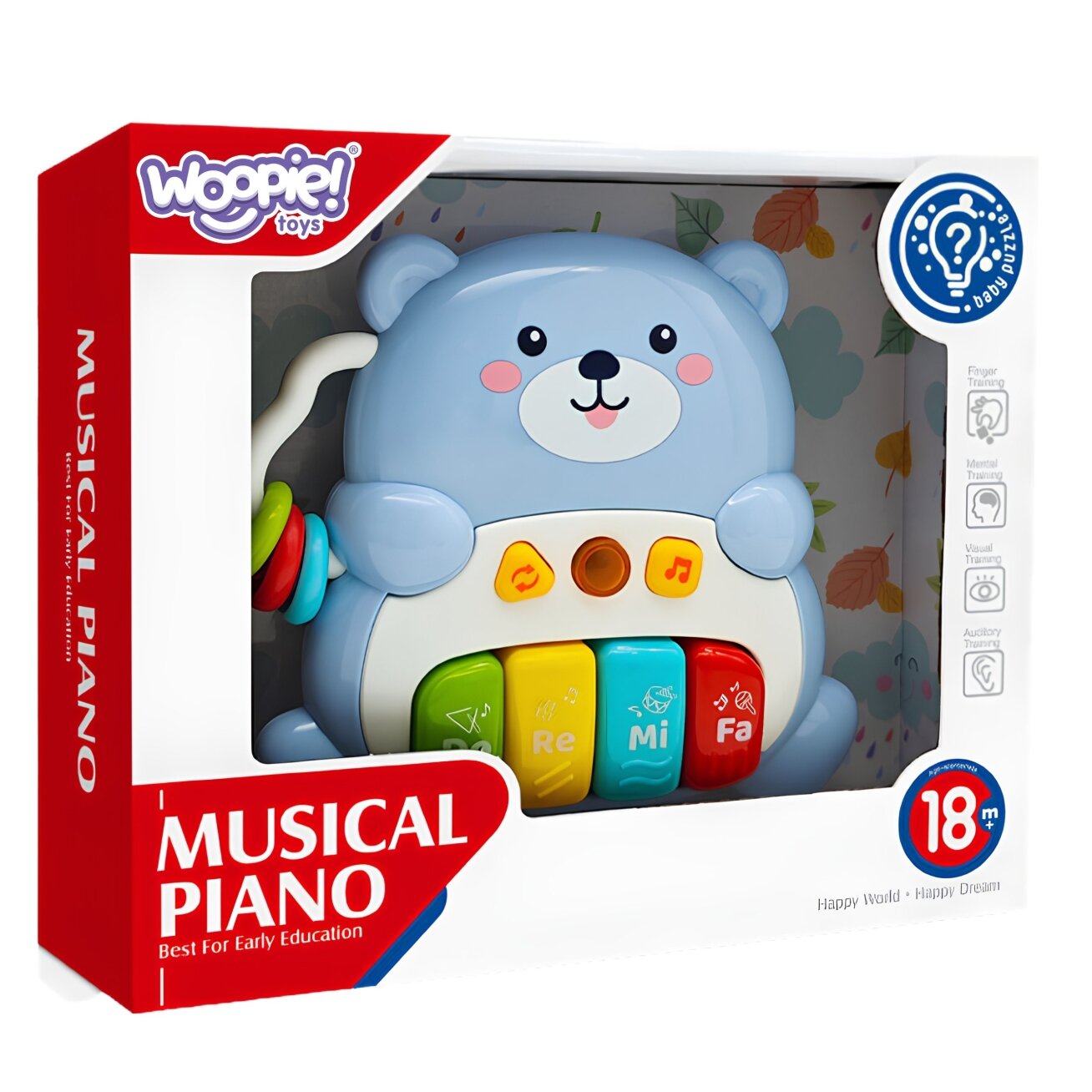 WOOPIE BABY Interaktyvus pianinas Muzikinis meškiukas 1 el. 5