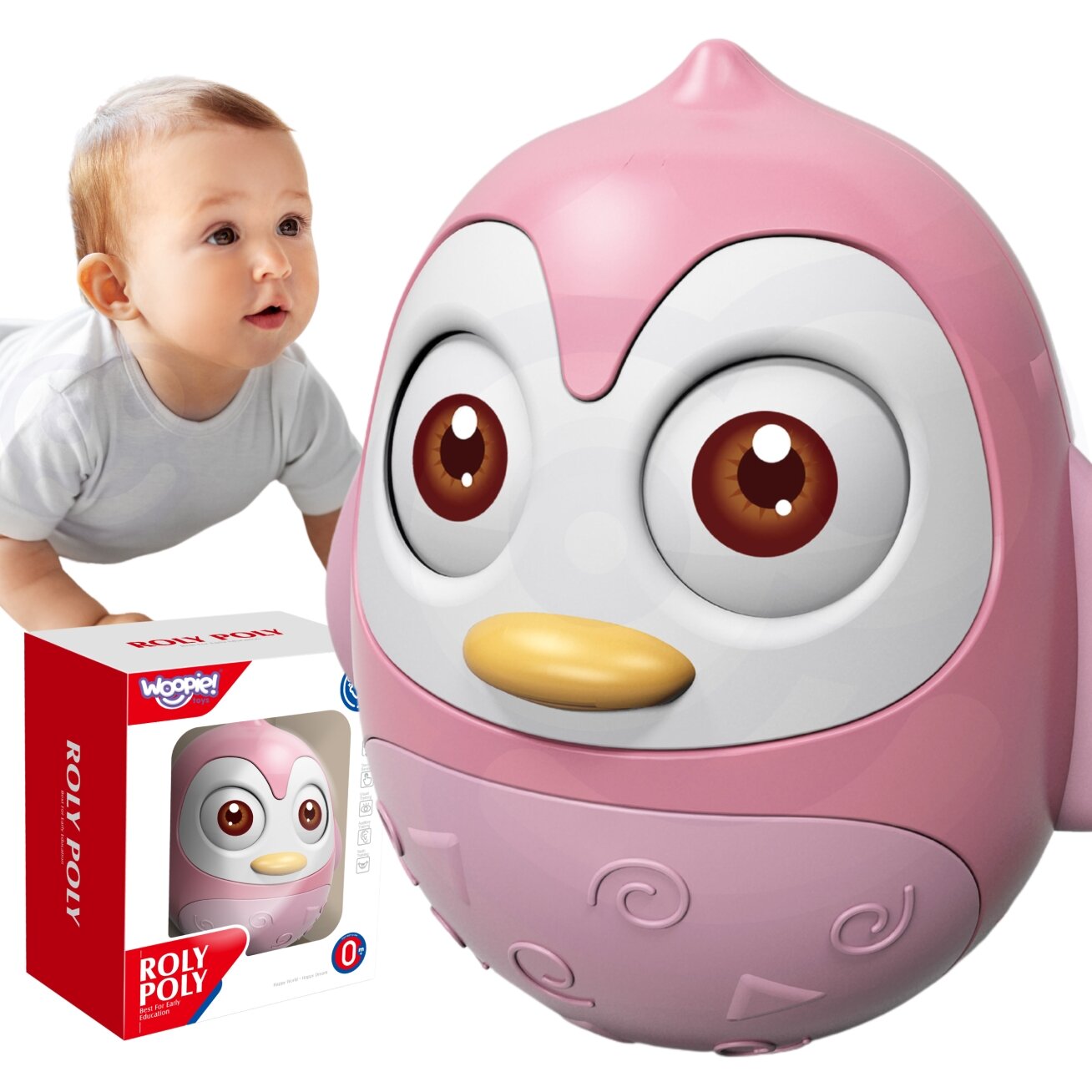 WOOPIE BABY Sensorinis pingvinukas Vaňka-Vstaňka WOOPIE BABY Sensorinis pingvinukas Vaňka-Vstaňka
