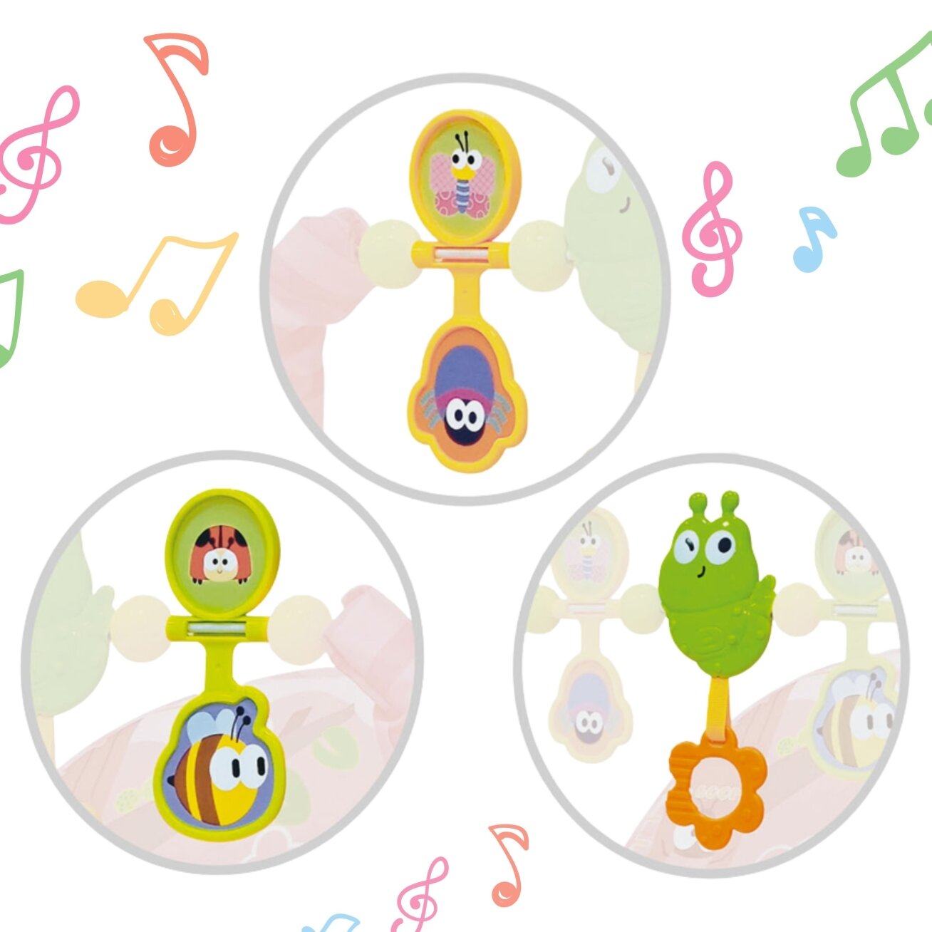 WOOPIE BABY Gultukas supynė su vibracija ir žaislų lanku rožinis 2 WOOPIE BABY Gultukas supynė su vibracija ir žaislų lanku rožinis 2