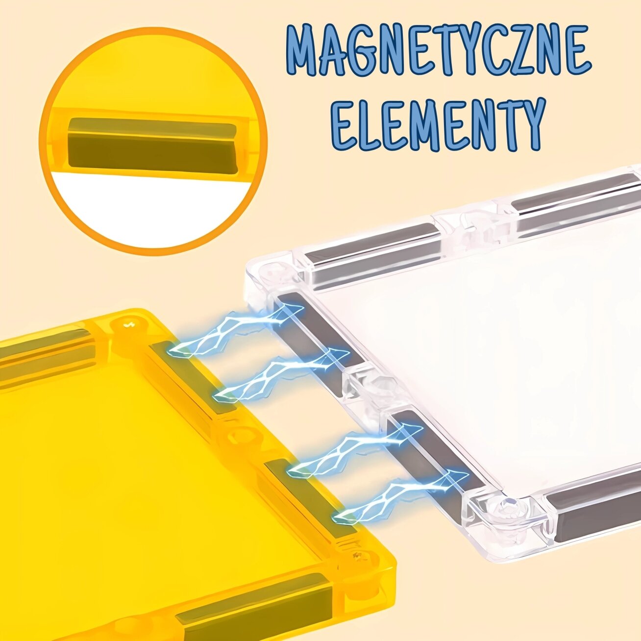 WOOPIE Magnetiniai konstrukciniai blokeliai 7,5 cm Statybvietė STEAM 47 vnt. 4 WOOPIE Magnetiniai konstrukciniai blokeliai 7,5 cm Statybvietė STEAM 47 vnt. 4
