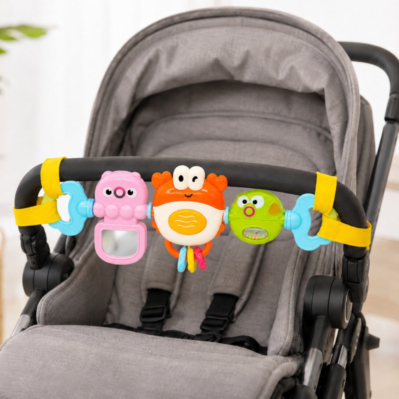 WOOPIE BABY Pakabinamas žaislas vežimėliui ir lovytei Sensorinis Grojantis krabas Veidrodėlis Žuvelė 6m 1 WOOPIE BABY Pakabinamas žaislas vežimėliui ir lovytei Sensorinis Grojantis krabas Veidrodėlis Žuvelė 6m 1