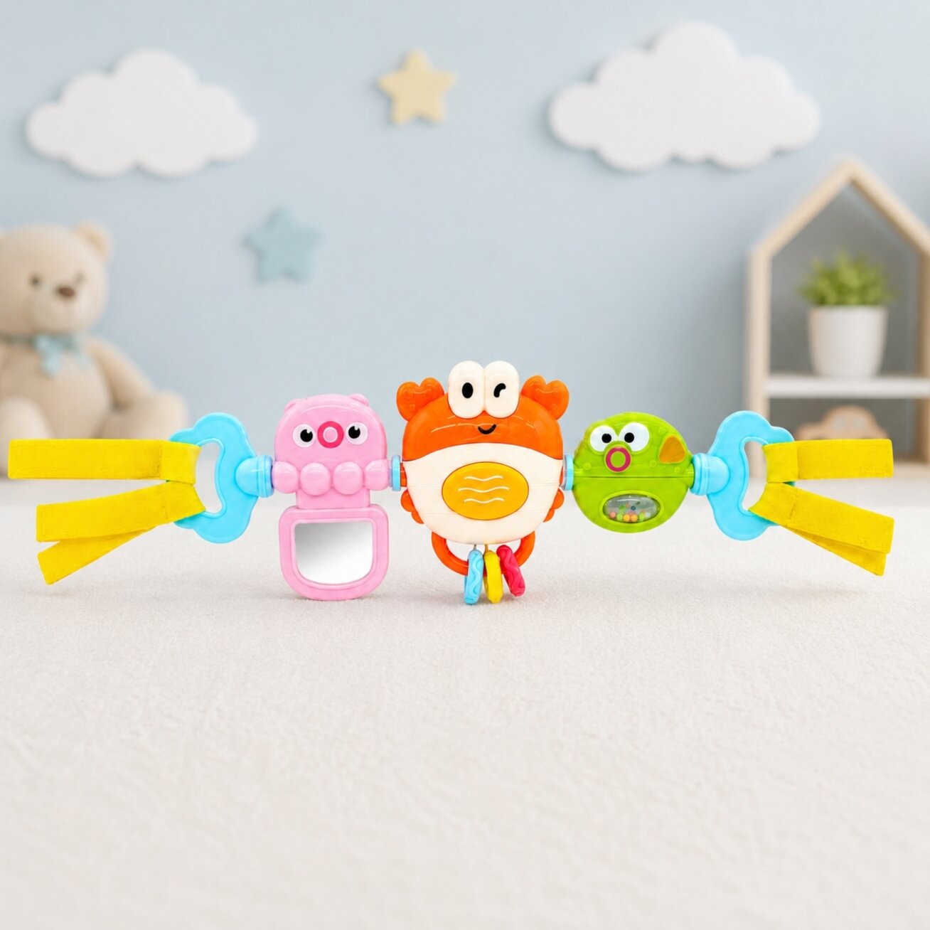 WOOPIE BABY Pakabinamas žaislas vežimėliui ir lovytei Sensorinis Grojantis krabas Veidrodėlis Žuvelė 6m 2 WOOPIE BABY Pakabinamas žaislas vežimėliui ir lovytei Sensorinis Grojantis krabas Veidrodėlis Žuvelė 6m 2