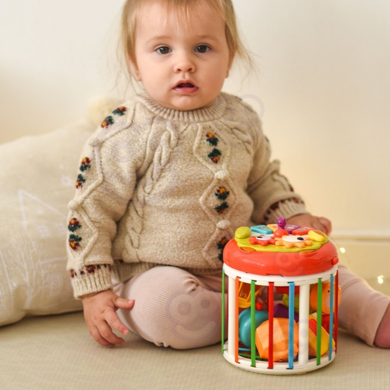 WOOPIE BABY Interaktyvus sensorinis cilindras-kubas būgnelis 1