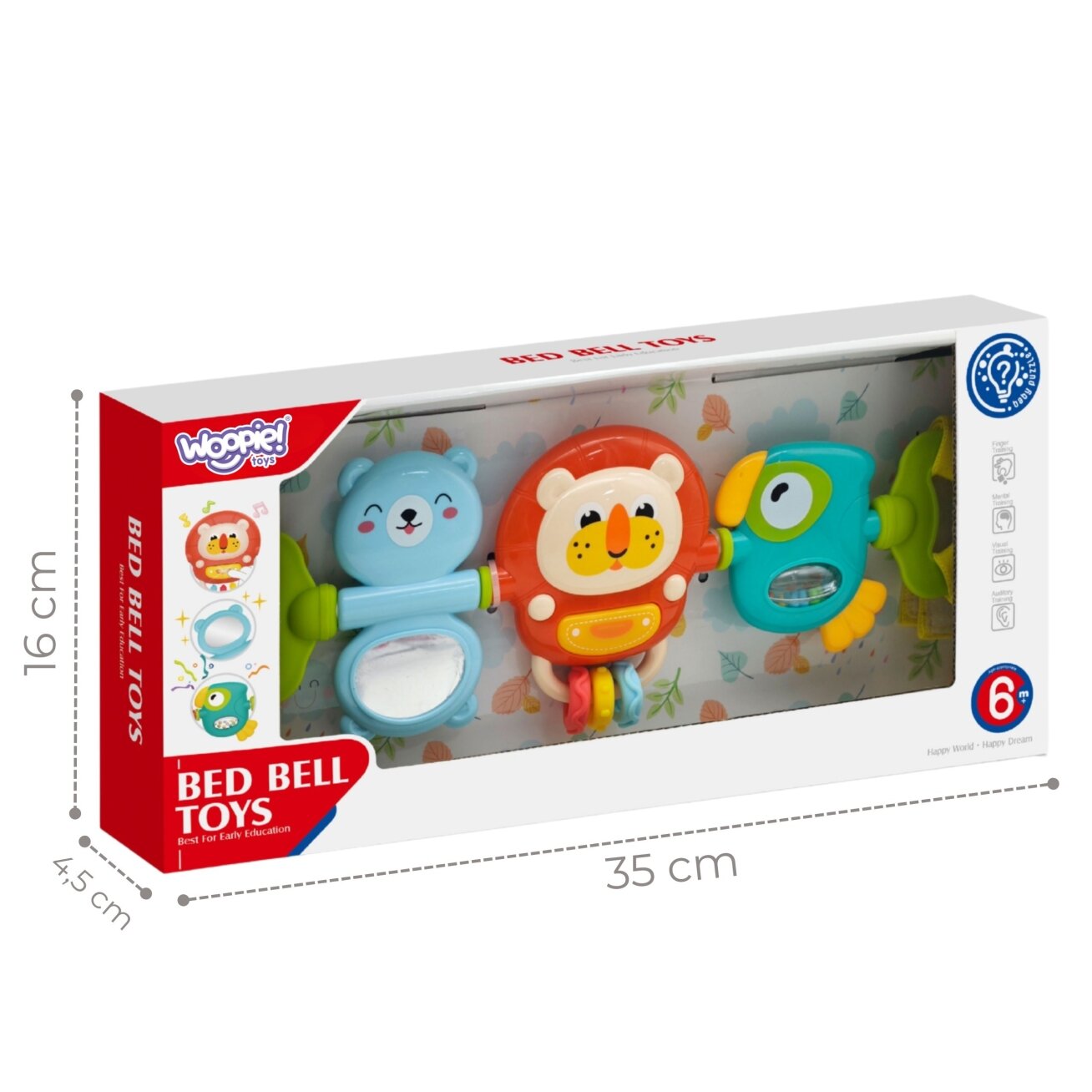 WOOPIE BABY vežimėlio/lovytės pakabinamas sensorinis žaislas grojantis barškutis su veidrodėliu 6m+ 4 WOOPIE BABY vežimėlio/lovytės pakabinamas sensorinis žaislas grojantis barškutis su veidrodėliu 6m+ 4