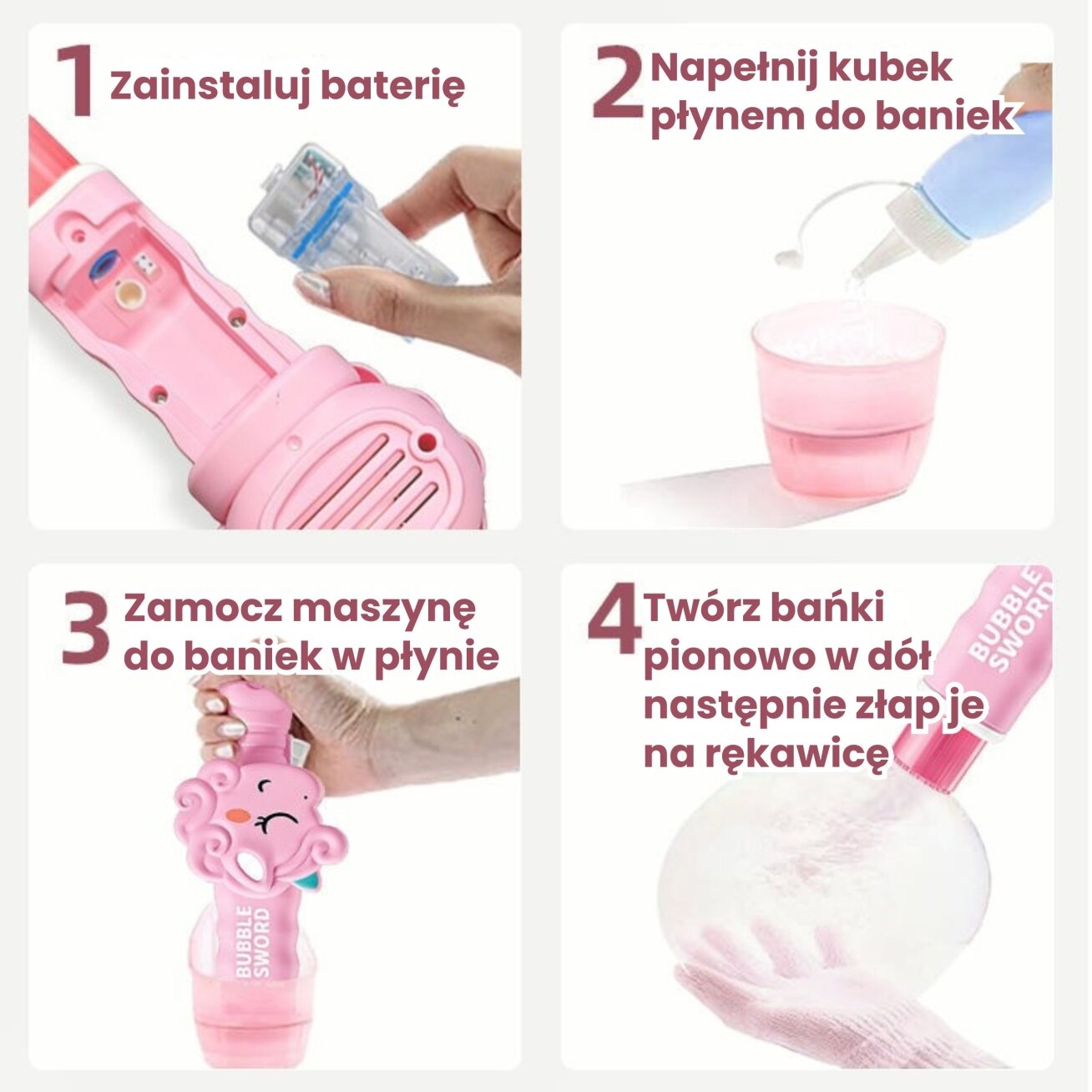 WOOPIE Stebuklingas burbulų pistoletas su dūmais Burbulų pūtimo aparatas Vienaragis 3