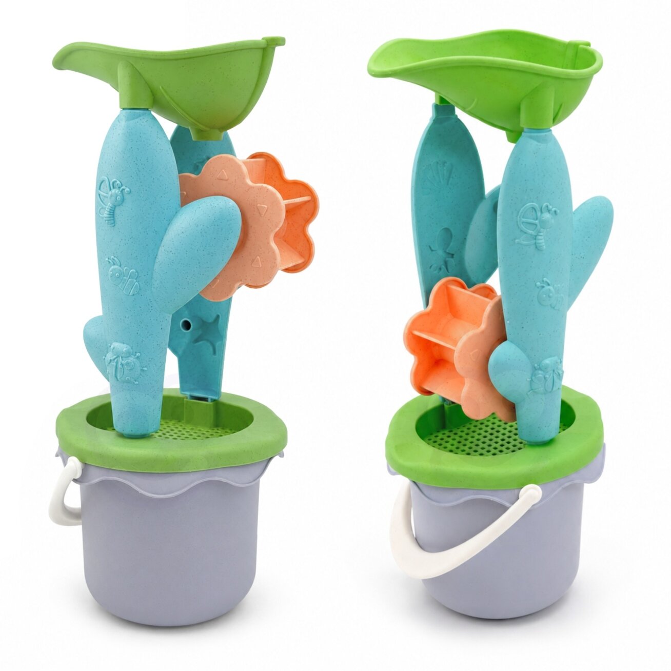 WOOPIE GREEN rinkinys su kibirėliu ir vandens ratuku 4 vnt. 3 WOOPIE GREEN rinkinys su kibirėliu ir vandens ratuku 4 vnt. 3