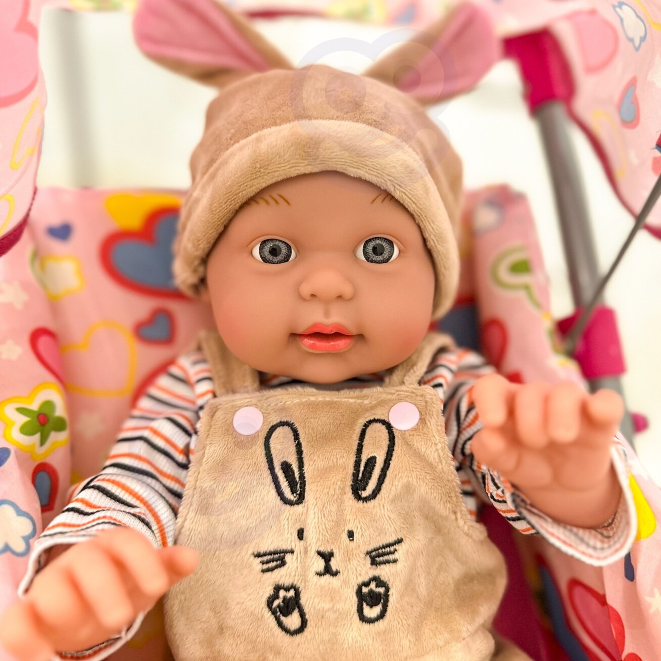 WOOPIE ROYAL lėlė kūdikis su drabužėliais Kiškutis 46 cm 5