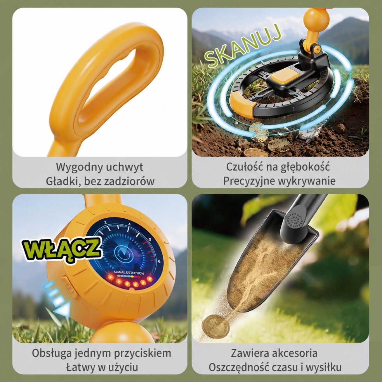 WOOPIE metalo detektorius vaikams zondas kastuvėlis lobis 1