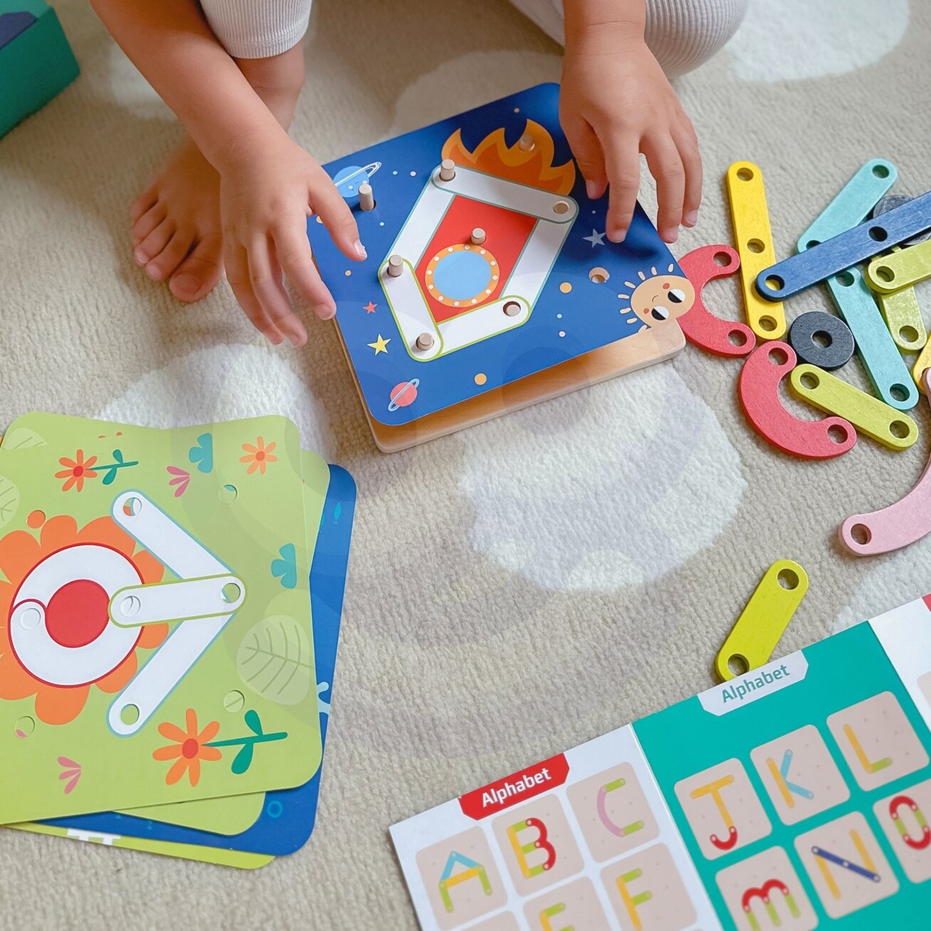 TOOKY TOY Medinė dėlionė Kaladėlės Kaišteliai Gyvūnų raštai atkurti FSC sertifikatas 7