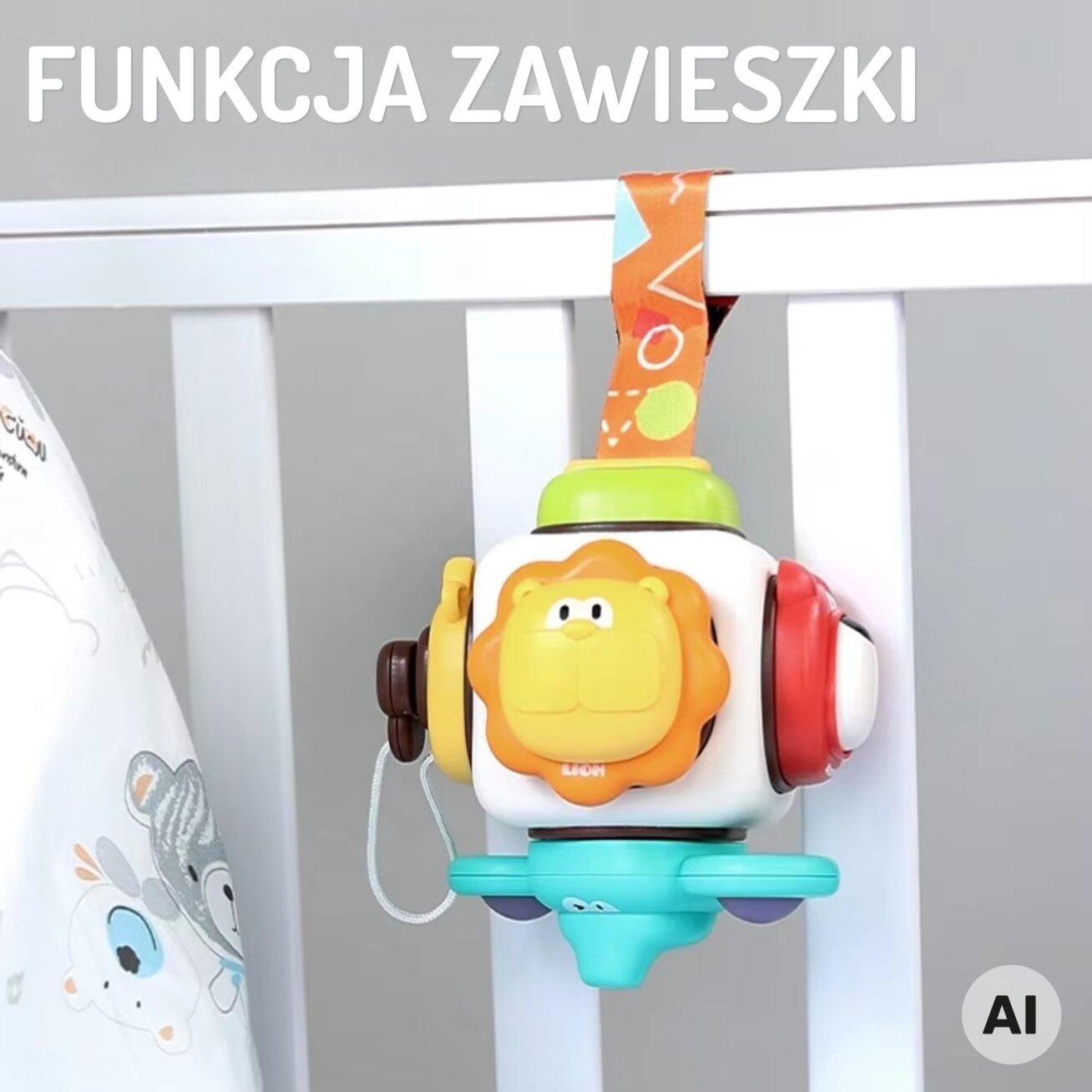 WOOPIE BABY Sensorinis kubas 6w1 - Gyvūnėliai 1
