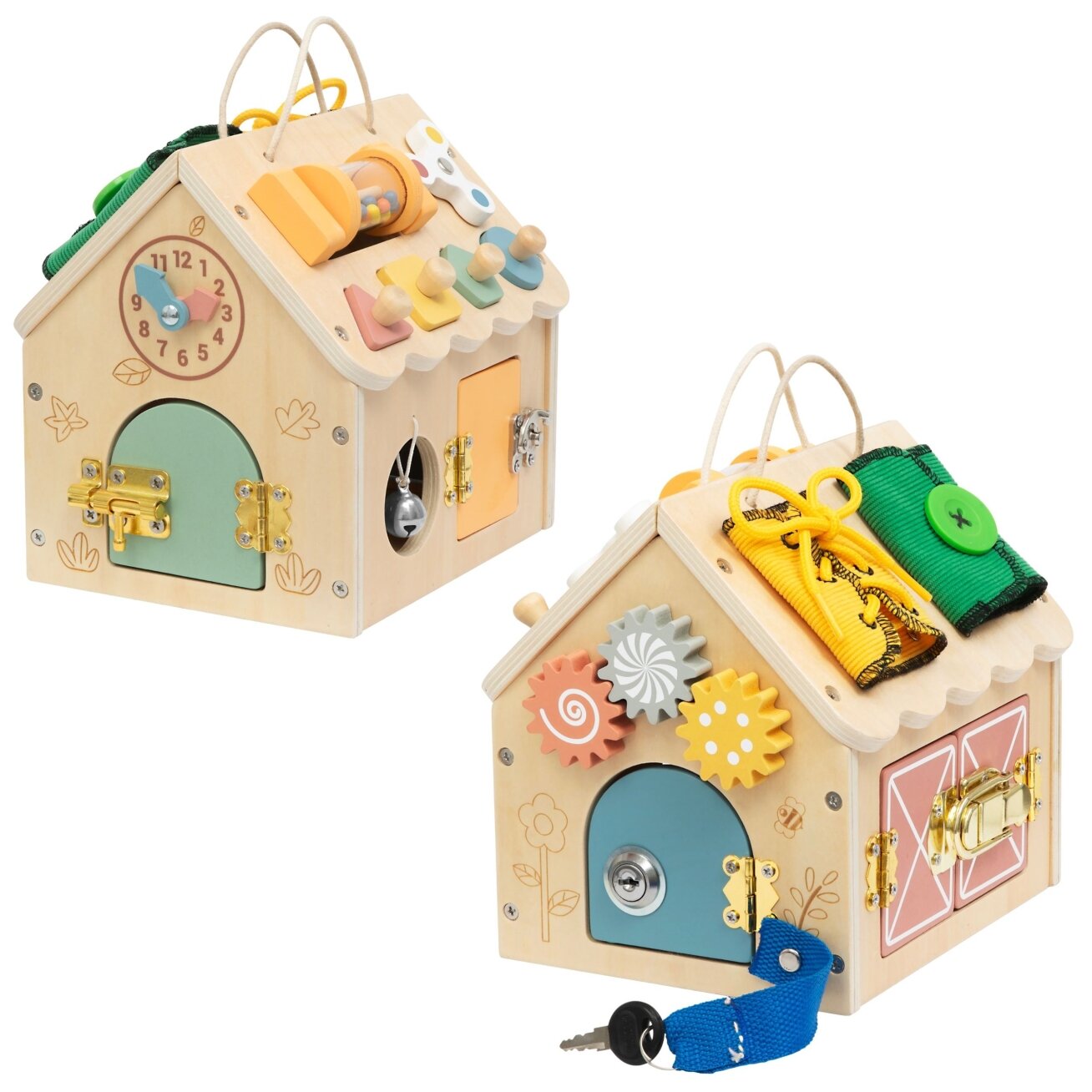 TOOKY TOY Medinis manipuliacinis namelis 2 TOOKY TOY Medinis manipuliacinis namelis 2