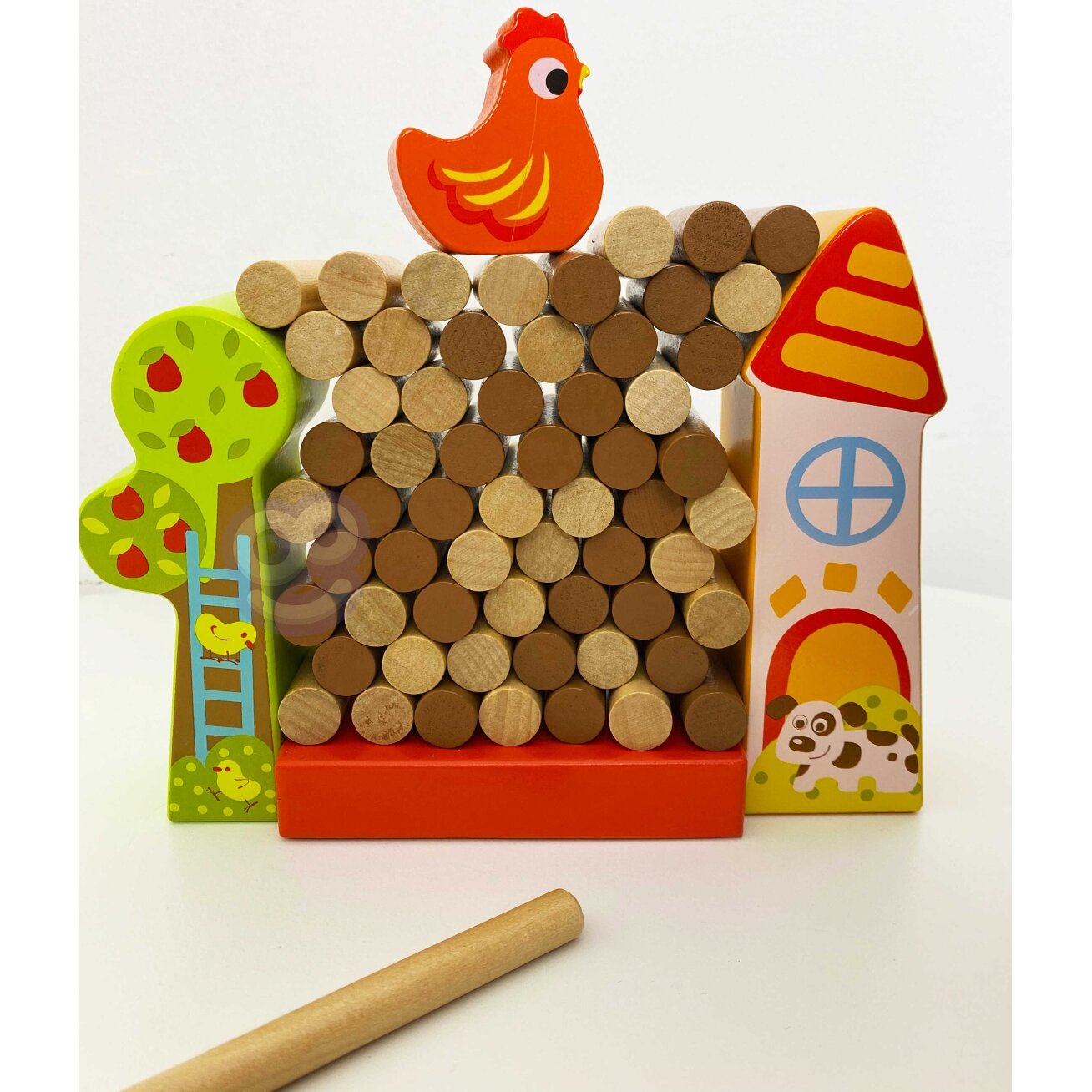 TOOKY TOY Vikrumo žaidimas Krentanti višta Medinis ūkis 8 TOOKY TOY Vikrumo žaidimas Krentanti višta Medinis ūkis 8