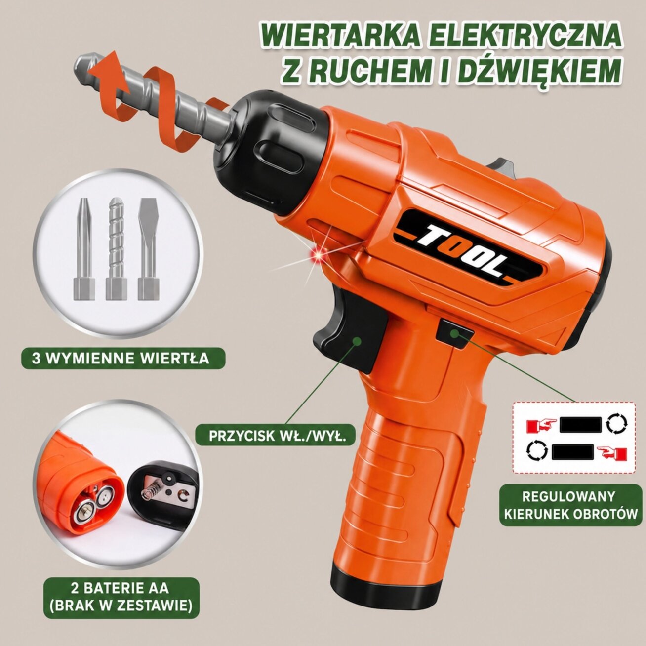 WOOPIE Dirbtuvės 4in1 Mažojo Meistro Rinkinys Akumuliatorinis Gręžtuvas Priedai 90el. 5 WOOPIE Dirbtuvės 4in1 Mažojo Meistro Rinkinys Akumuliatorinis Gręžtuvas Priedai 90el. 5
