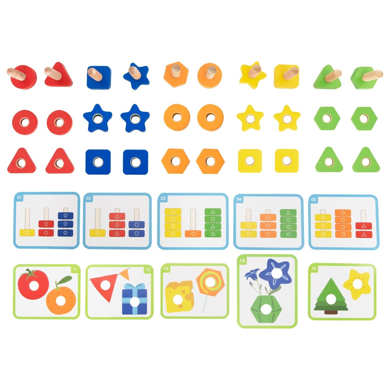 VIGA Varžtai Veržlės Montessori žaislas Spalvų derinimas 30 EL 13 VIGA Varžtai Veržlės Montessori žaislas Spalvų derinimas 30 EL 13
