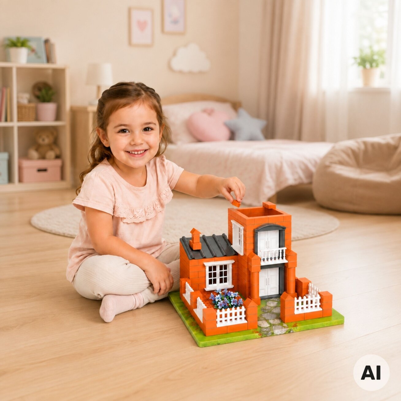 WOOPIE Vila iš plytelių Konstrukcinis rinkinys DIY 458 vnt. Statomas namelis vaikams 3+ 1 WOOPIE Vila iš plytelių Konstrukcinis rinkinys DIY 458 vnt. Statomas namelis vaikams 3+ 1
