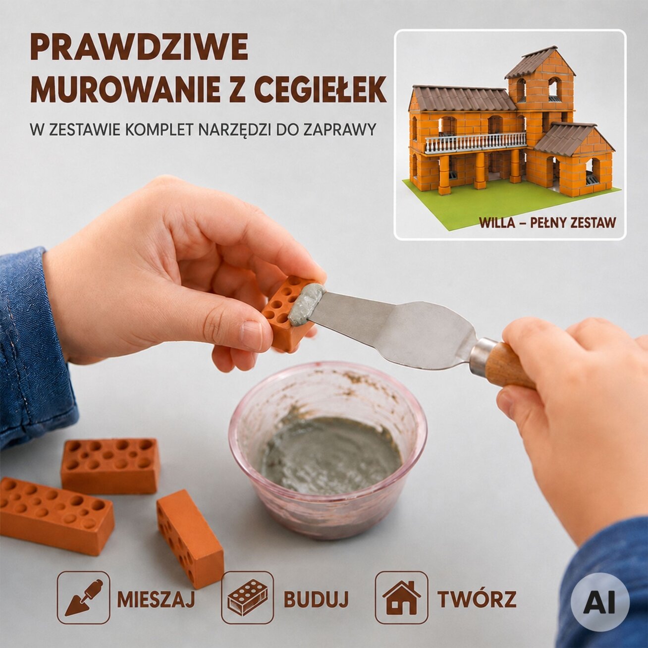 WOOPIE DIY konstrukcinis rinkinys Vila iš plytelių 461 vnt. vaikams 1 WOOPIE DIY konstrukcinis rinkinys Vila iš plytelių 461 vnt. vaikams 1