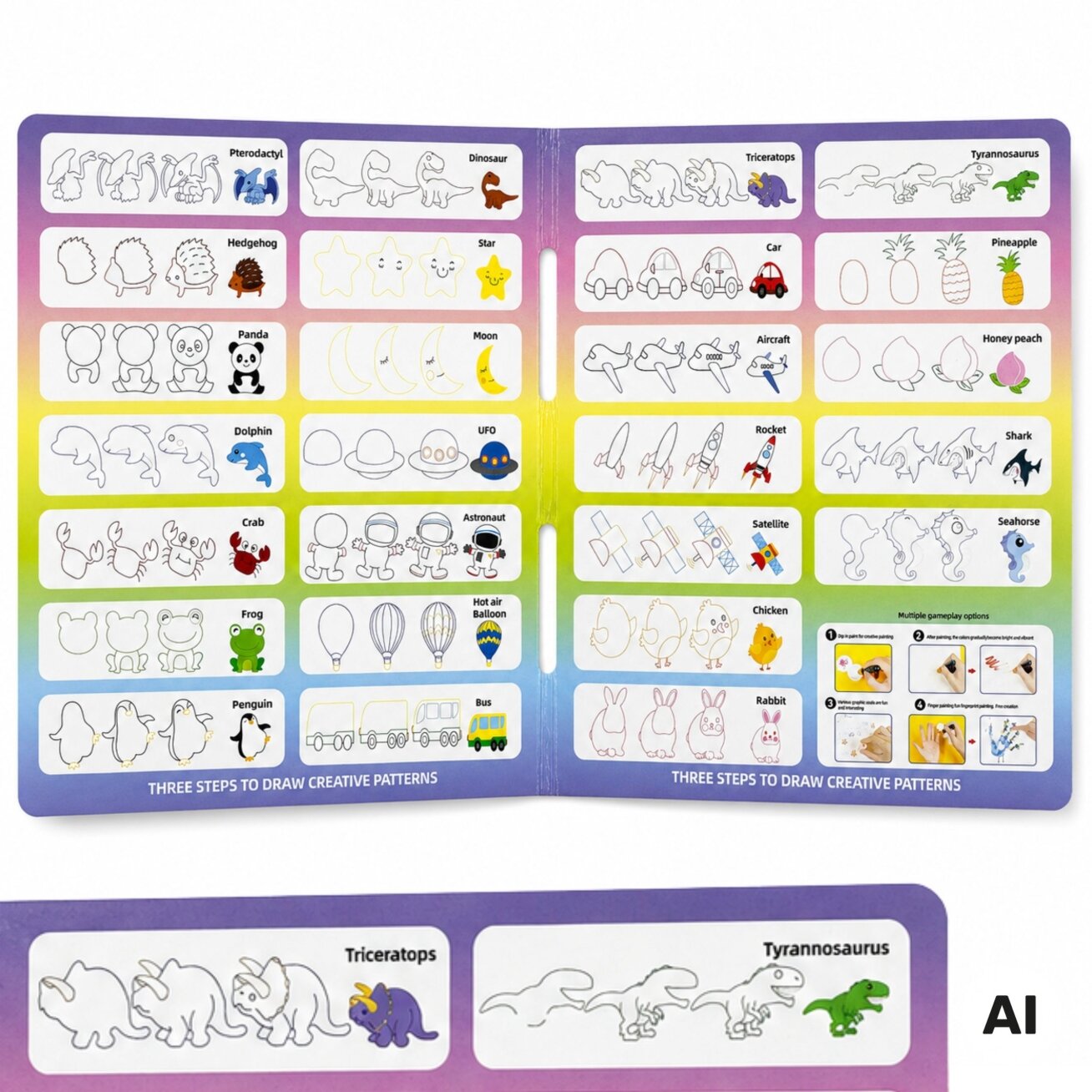 WOOPIE Magiškas teptukas Kūrybinis piešimo rinkinys Antspaudukai vaikams 3+ 8 WOOPIE Magiškas teptukas Kūrybinis piešimo rinkinys Antspaudukai vaikams 3+ 8