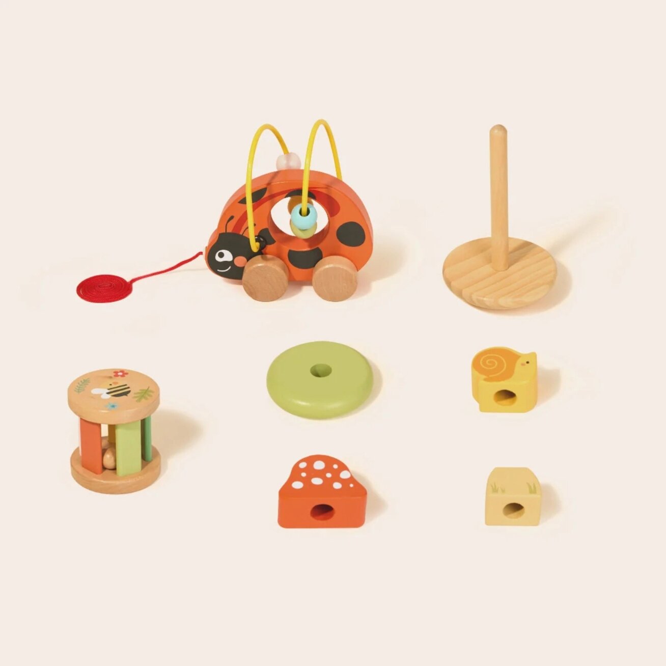 TOOKY TOY Edukacinis žaidimų rinkinys Boružėlė 3in1 4