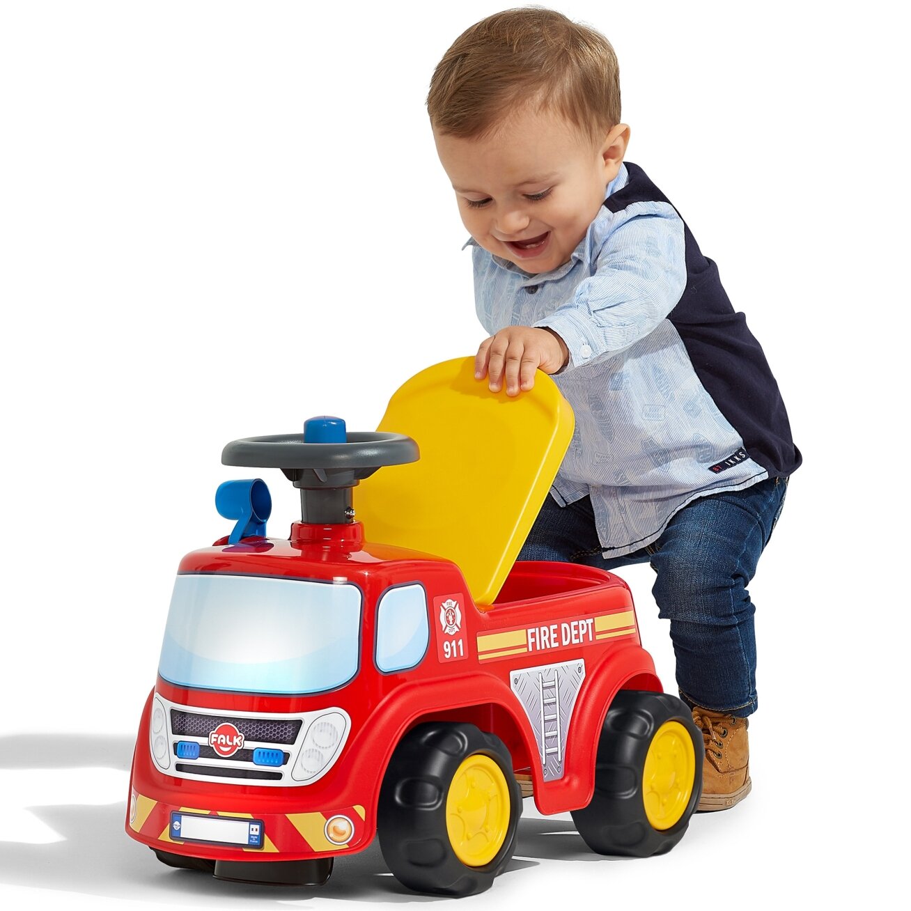 FALK Ežiukas ugniagesių automobilis su signalu nuo 1 metų 9