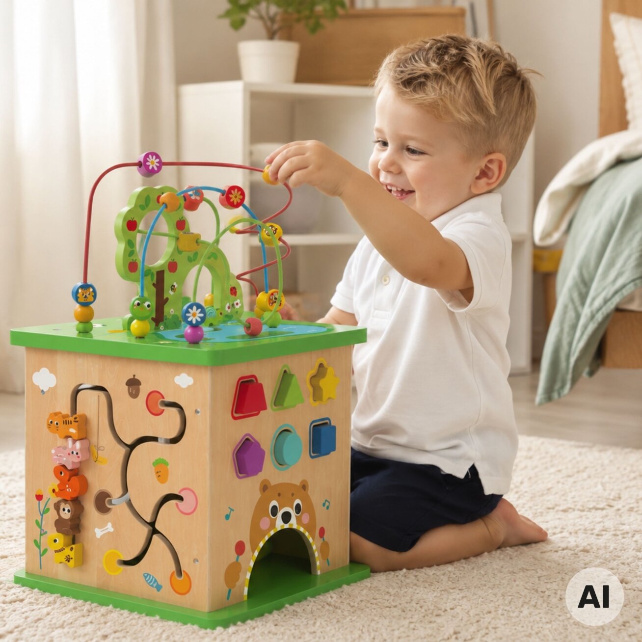 TOOKY TOY Edukacinė kaladė-rūšiuoklis Labirintas Veriama dėlionė Gyvūnėliai 1 TOOKY TOY Edukacinė kaladė-rūšiuoklis Labirintas Veriama dėlionė Gyvūnėliai 1