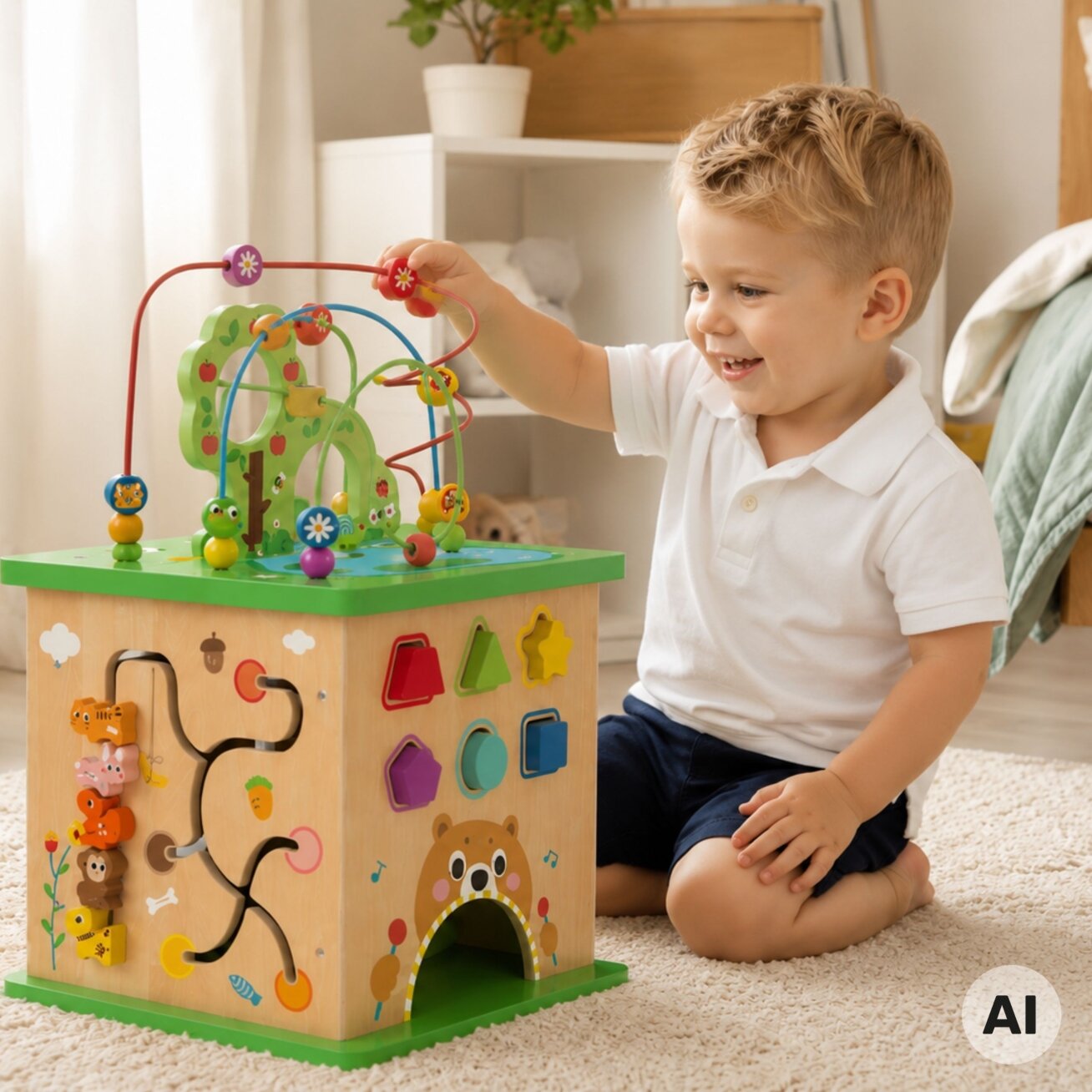 TOOKY TOY Edukacinė kaladė-rūšiuoklis Labirintas Veriama dėlionė Gyvūnėliai 2 TOOKY TOY Edukacinė kaladė-rūšiuoklis Labirintas Veriama dėlionė Gyvūnėliai 2