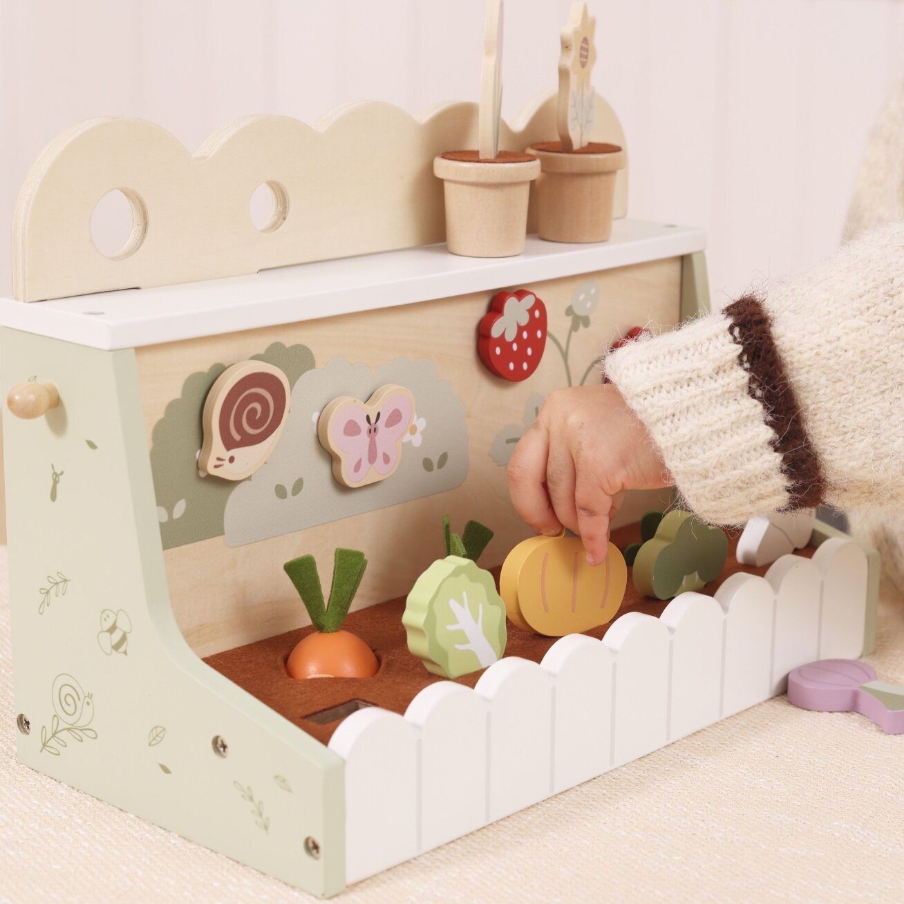 VIGA Medinis Montessori darželis sodinimo daržininkystės rinkinys daržovėms 5 VIGA Medinis Montessori darželis sodinimo daržininkystės rinkinys daržovėms 5