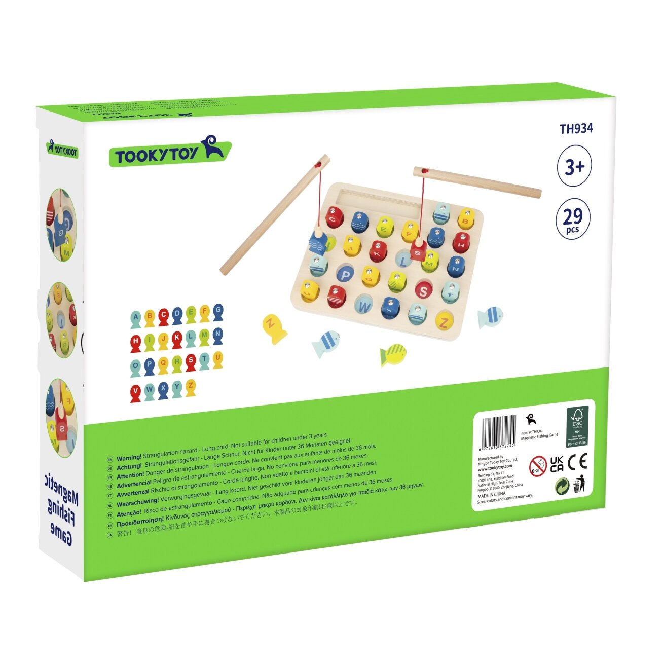 Tooky Toy Medinis žaidimas Žvejyba Raidžių mokymasis 29 el. 9