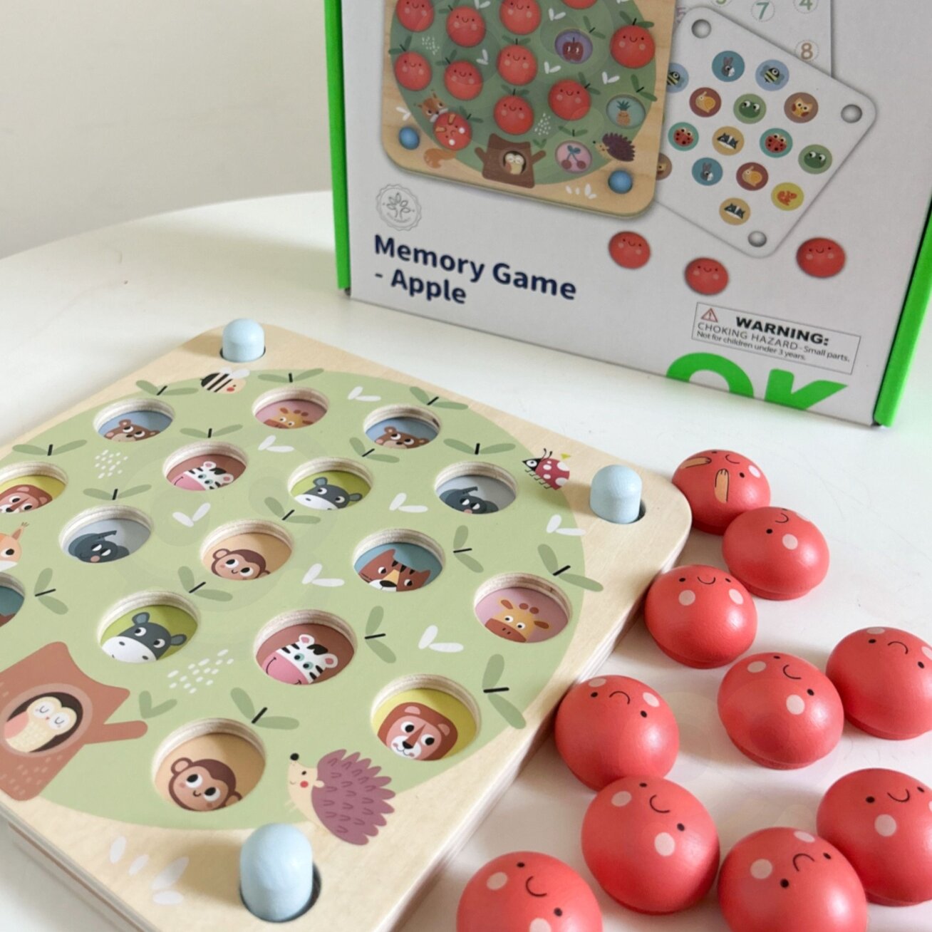 TOOKY TOY Atminties žaidimas Obuoliukai 4 TOOKY TOY Atminties žaidimas Obuoliukai 4