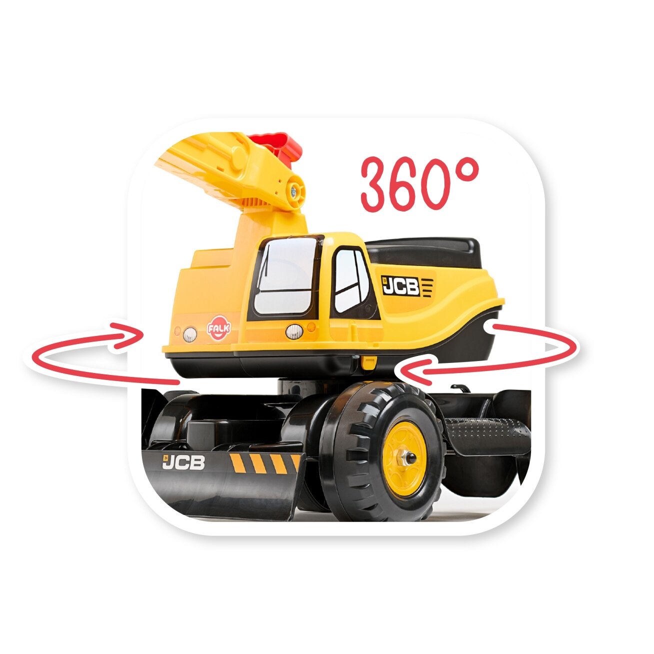 FALK ekskavatorius JCB DIGGER, besisukantis, geltonas, judantis kaušas, nuo 3 metų. 3