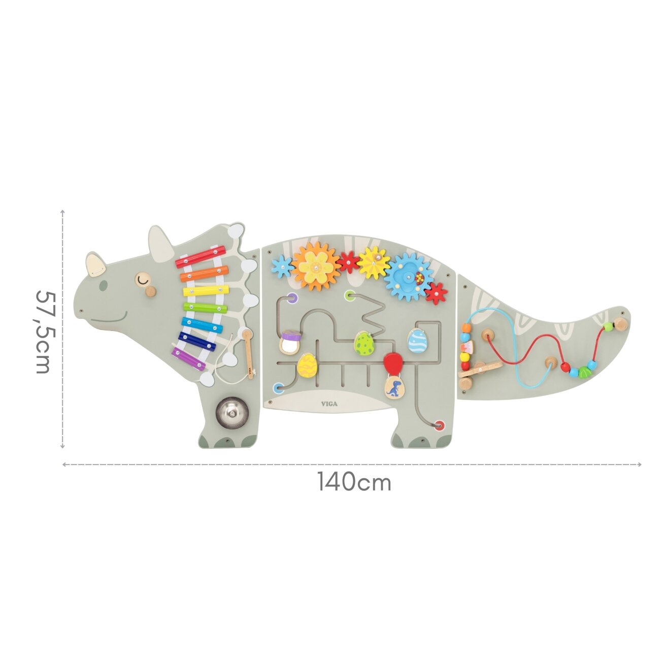 VIGA Sieninis veiklos skydelis dinozauras Triceratops lenta 18m+ 6 VIGA Sieninis veiklos skydelis dinozauras Triceratops lenta 18m+ 6