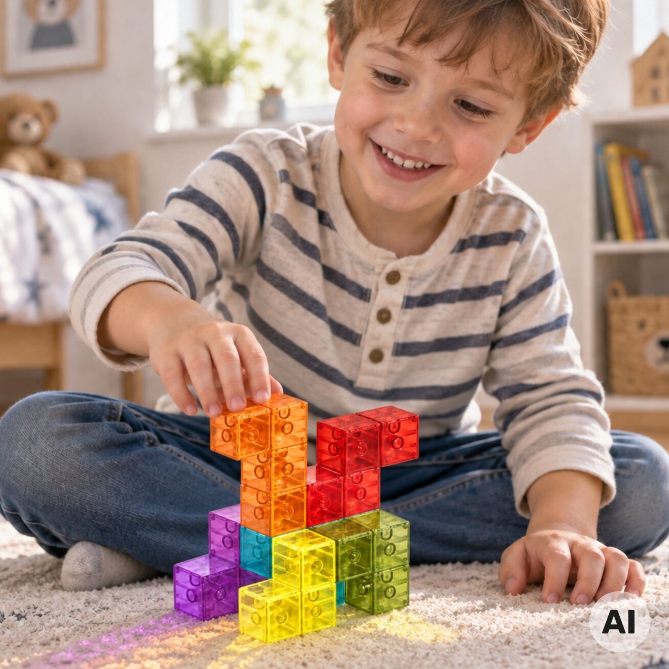 Woopie magnetinės kaladėlės Tetris 3D konstravimo dėlionė 1 Woopie magnetinės kaladėlės Tetris 3D konstravimo dėlionė 1