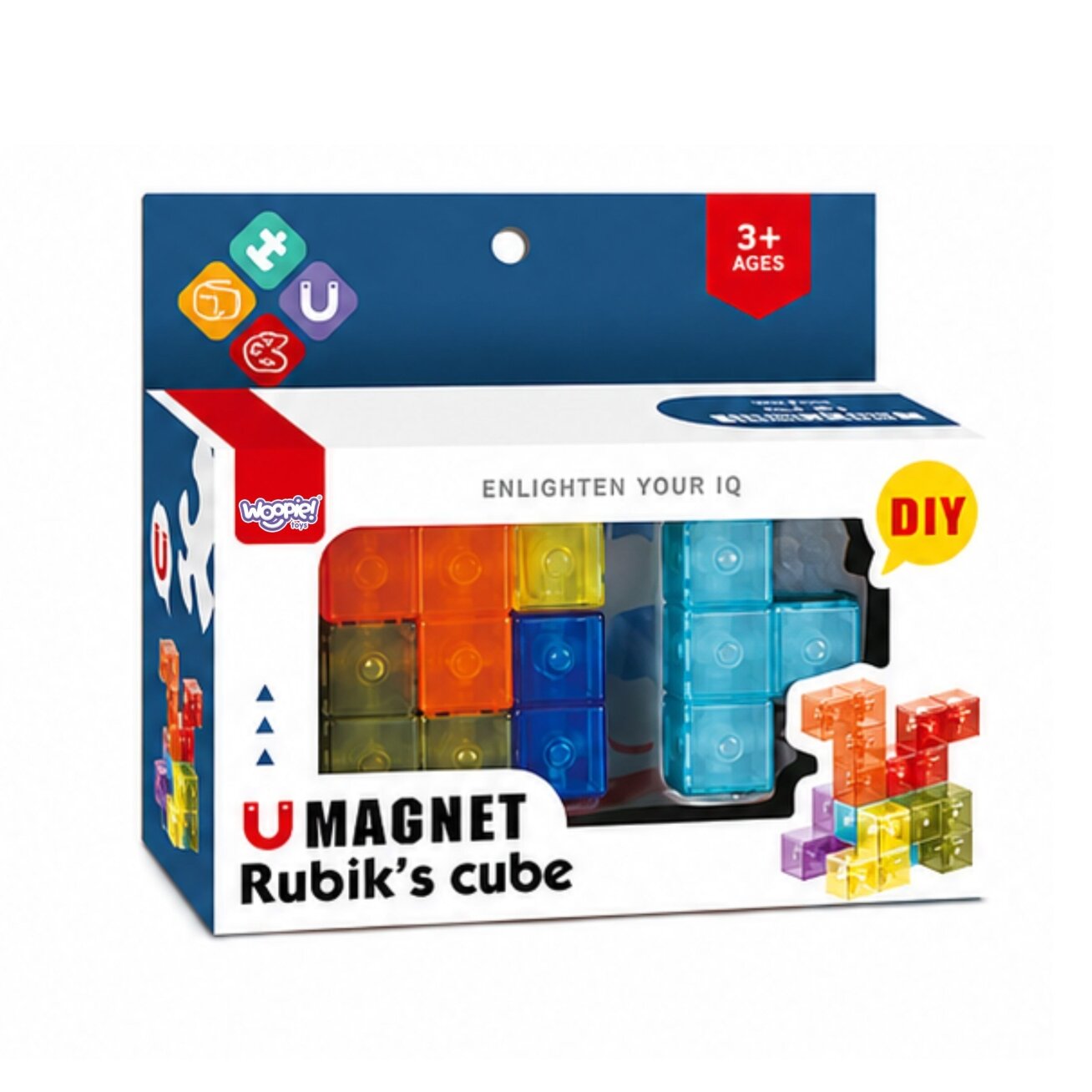 Woopie magnetinės kaladėlės Tetris 3D konstravimo dėlionė 4